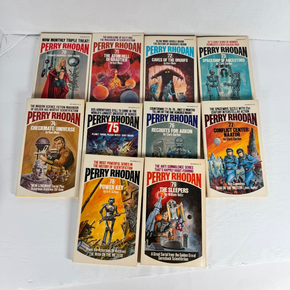 Perry Rhodan Lot #70-79 First Printings Ace Sci-Fi Paperbacks Vintage